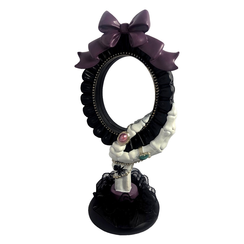 Bella Lux Skeleton Hand Vanity Mirror Medium Purple New Gothic Halloween Decor